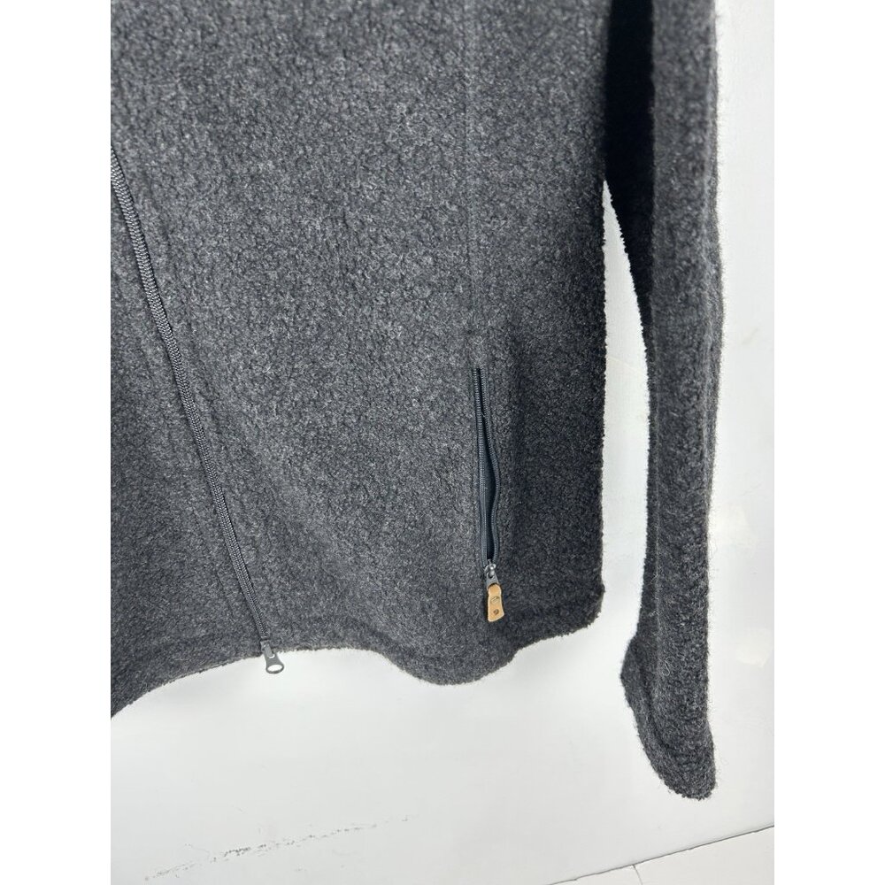 Fjallraven Women's S Kaitum Fleece  Charcoal Gray Hooded Jacket New $230 - Picture 2 of 10